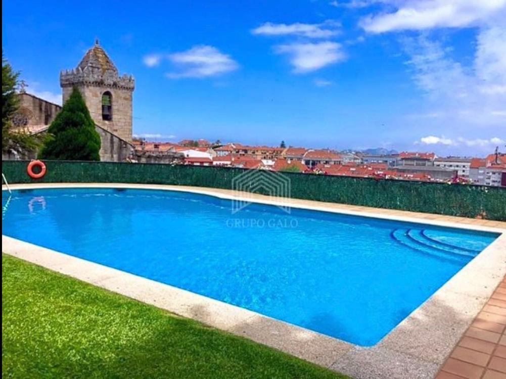 Estudio Impresionantes Vistas Con Terraza Y Piscina Baiona Exteriér fotografie