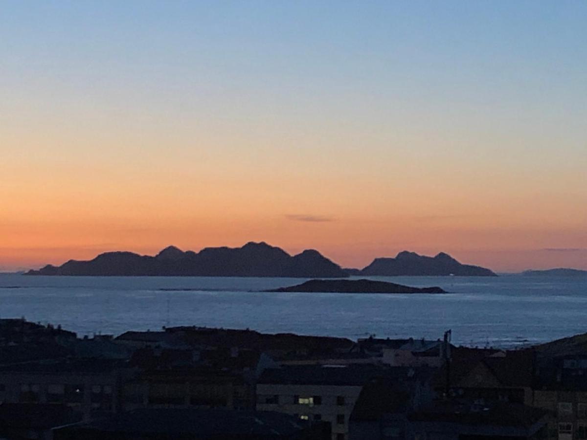 Estudio Impresionantes Vistas Con Terraza Y Piscina Baiona Exteriér fotografie