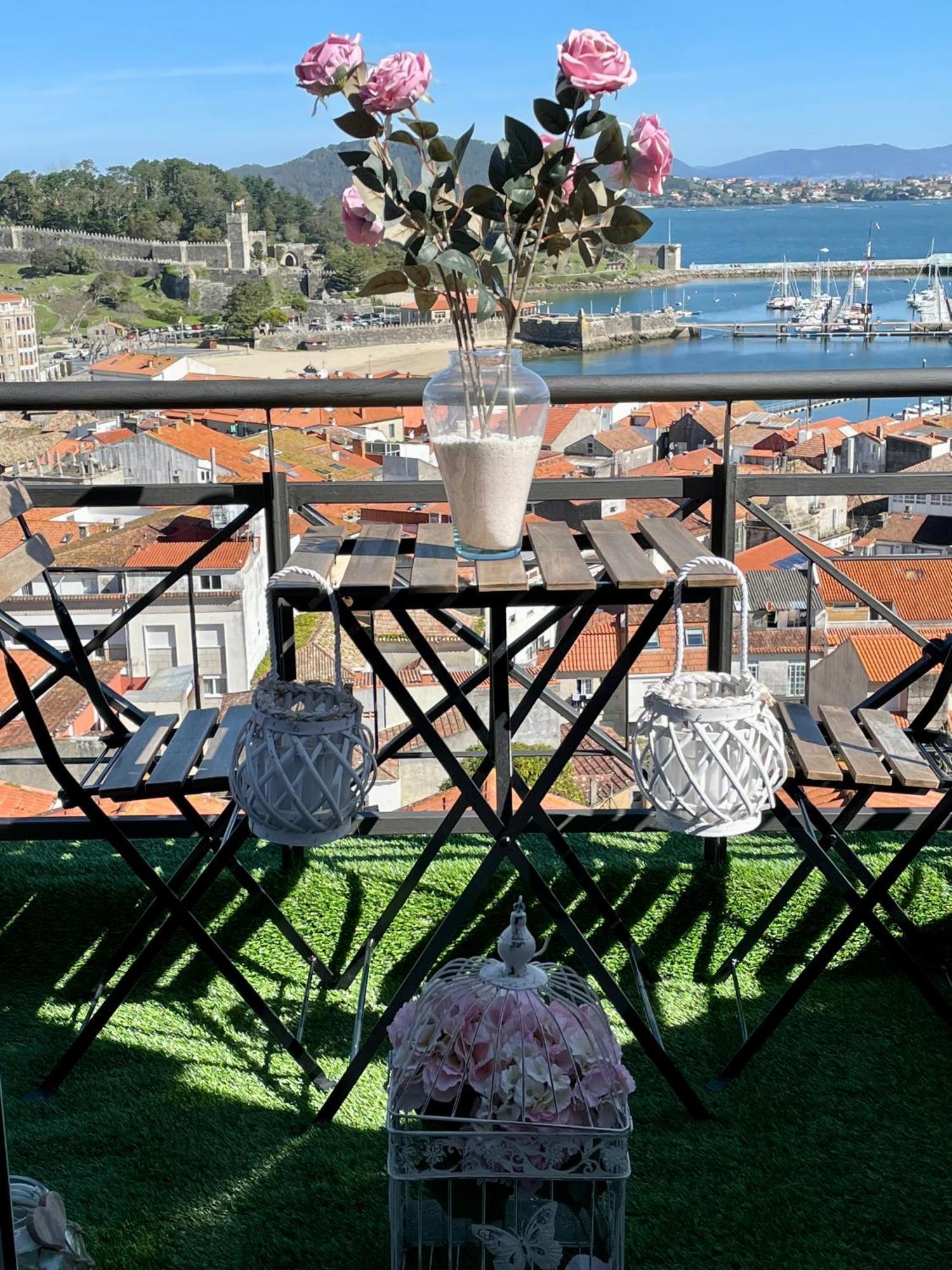 Estudio Impresionantes Vistas Con Terraza Y Piscina Baiona Exteriér fotografie